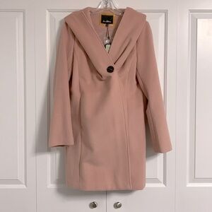 Sam Edelman hooded wool coat. Blush pink. Size 6. Tags on.